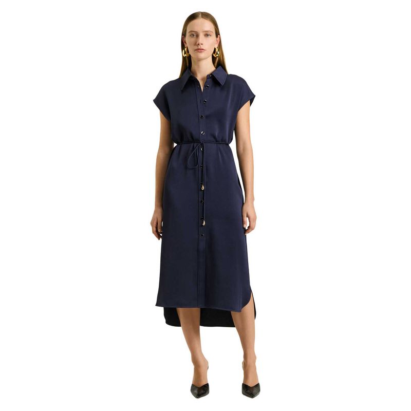 Veronika Maine Crepe Back Satin Shirtdress image number 0